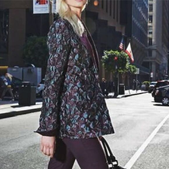 Marge Clothing Tall Fashion Elin Floral Jacket Blazer Silk Lining Sz 8 NWT $650 - Picture 3 of 14